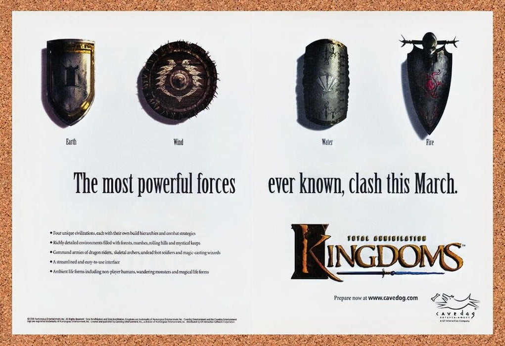 1998 Total Annihilation Kingdoms PC Original Ad v1 - for just $21.49! 