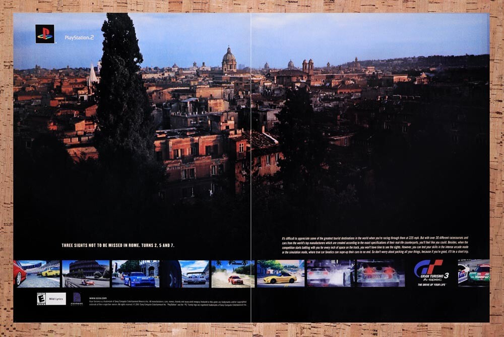 2001 Gran Turismo 3 A-Spec PS2 Original Ad v1 - for just $21.49! 