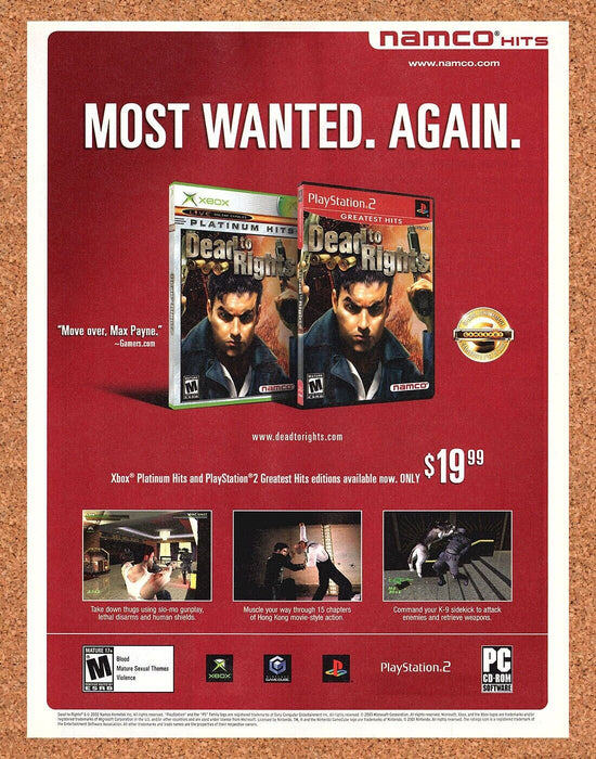 2003 Dead To Rights PS2 Original Ad v1 - for just $17.99! 