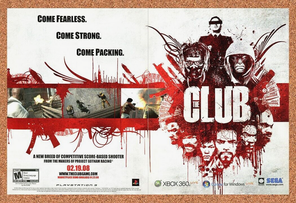 2008 The Club Xbox 360 Original Ad - for just $21.49! 
