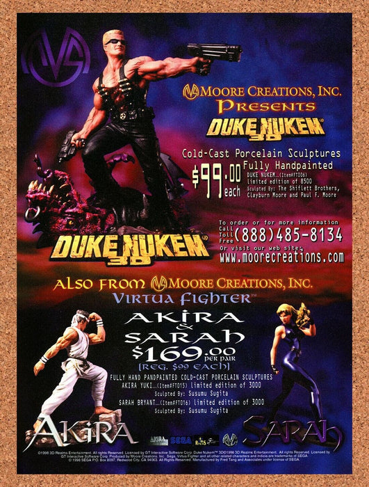 2000 Duke Nukem 3D PC Original Porcelain Figures Ad v2 - for just $17.99! 