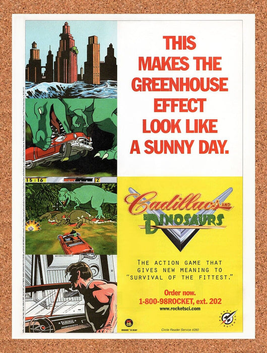 1995 Cadillacs And Dinosaurs PC Original Ad - for just $18.99! 