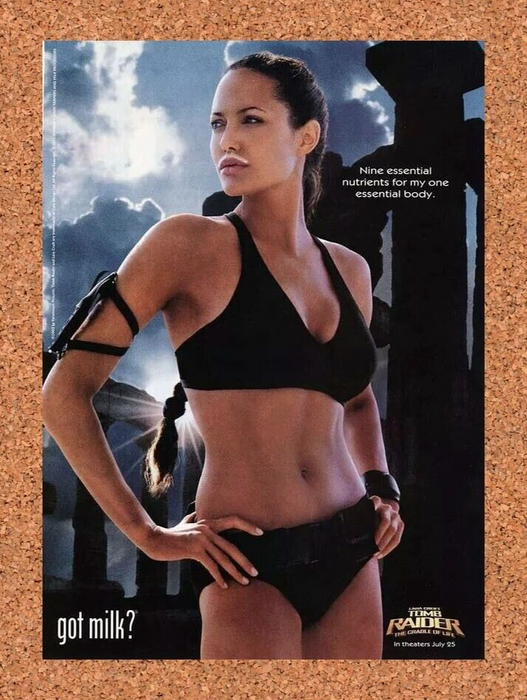 2005 Tomb Raider Movie Got Milk? Original Angelina Jolie Ad - for just $17.99! 