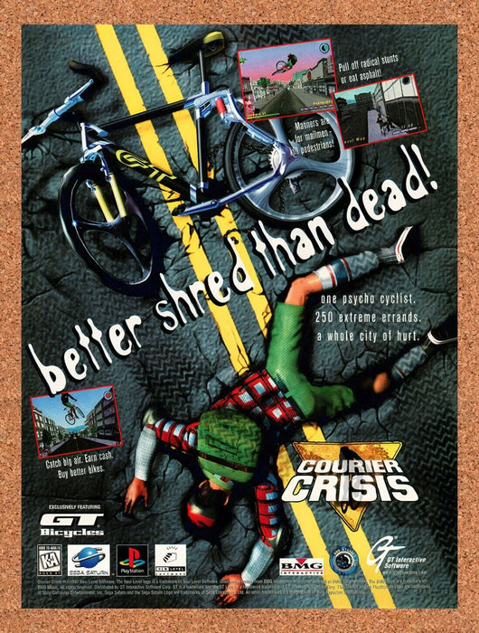 1998 Courier Crisis PS1 Original Ad v1 - for just $17.99! 