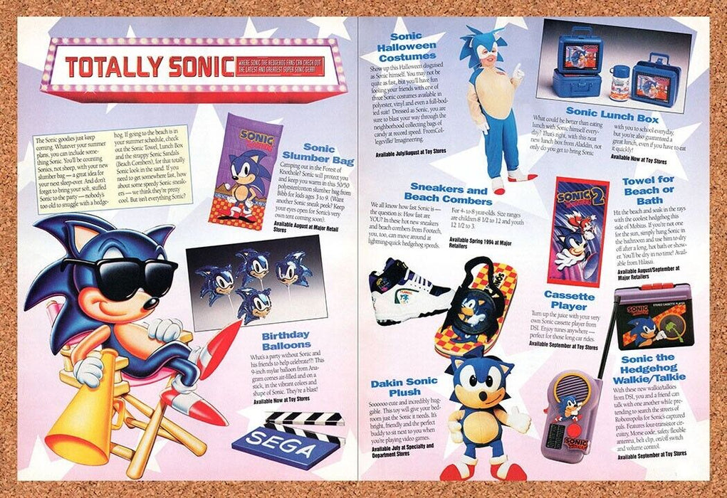 1993 Sonic Totally Sonic Memorabilia Original Ad v12 - for just $21.49! 