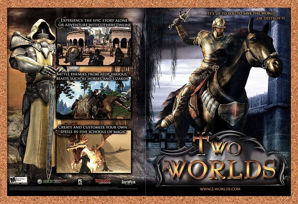 2007 Two Worlds PC Original Ad - for just $21.49! 