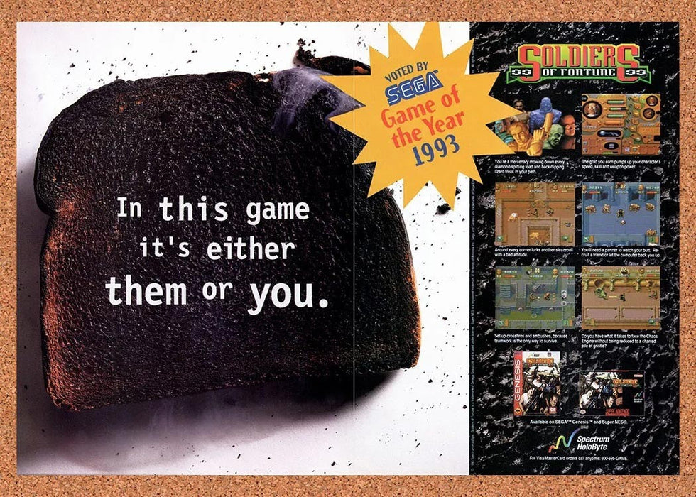 1994 Soldiers Of Fortune Genesis Original Advertisement v1 - for just $23.99! 