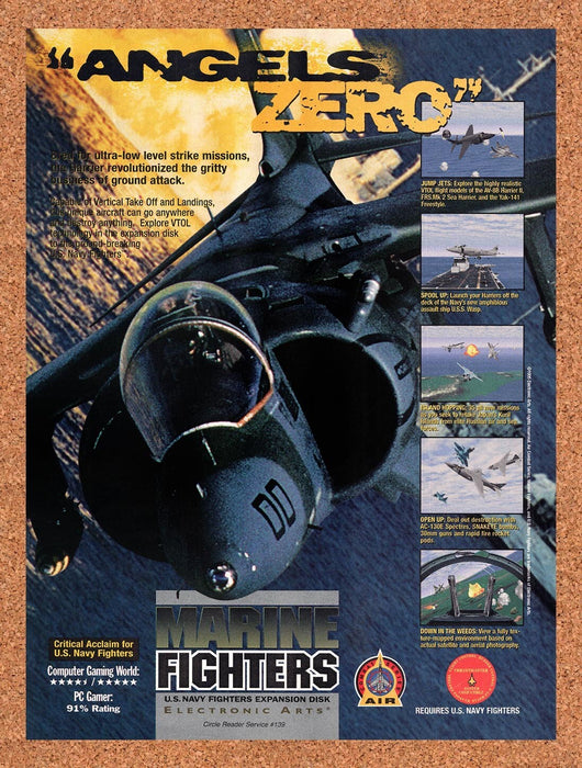 1995 US Navy Fighters Marine Fighters PC Original Ad v1 - for just $17.99! 