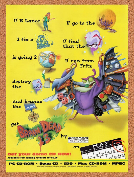 1995 Brain Dead 13 PC Original Ad v5 - for just $17.99! 