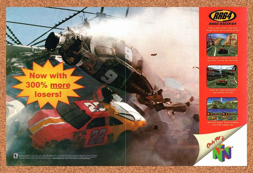 2000 Ridge Racer 64 N64 Original Ad v3 - for just $21.49! 