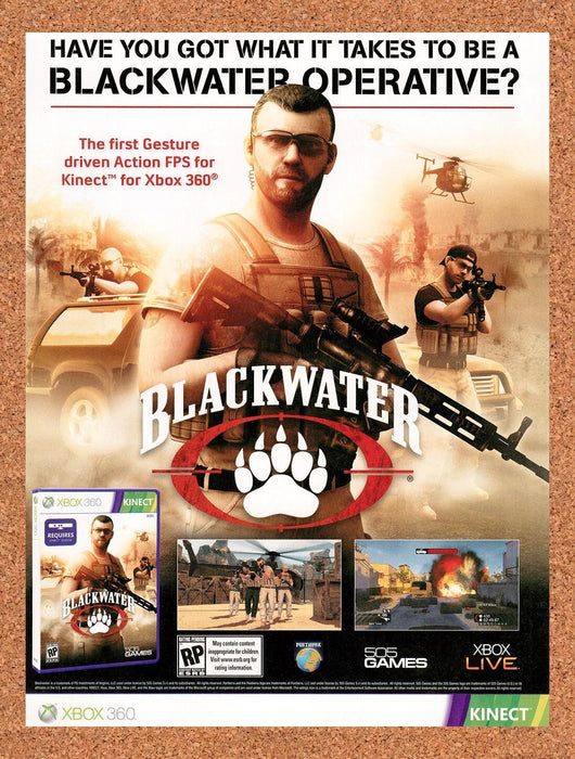 2011 Blackwater Xbox 360 Original Ad v1 - for just $17.99! 