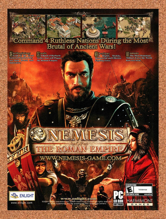 2004 Nemesis Of The Roman Empire PC Original Ad v1 - for just $17.99! 