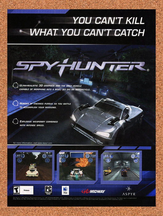2003 Spy Hunter PC Original Ad v1 - for just $17.99! 