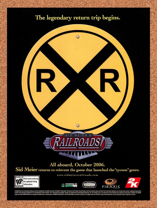 2006 Sid Meier's Railroads PC Original Advertisement v1 - for just $19.49! 