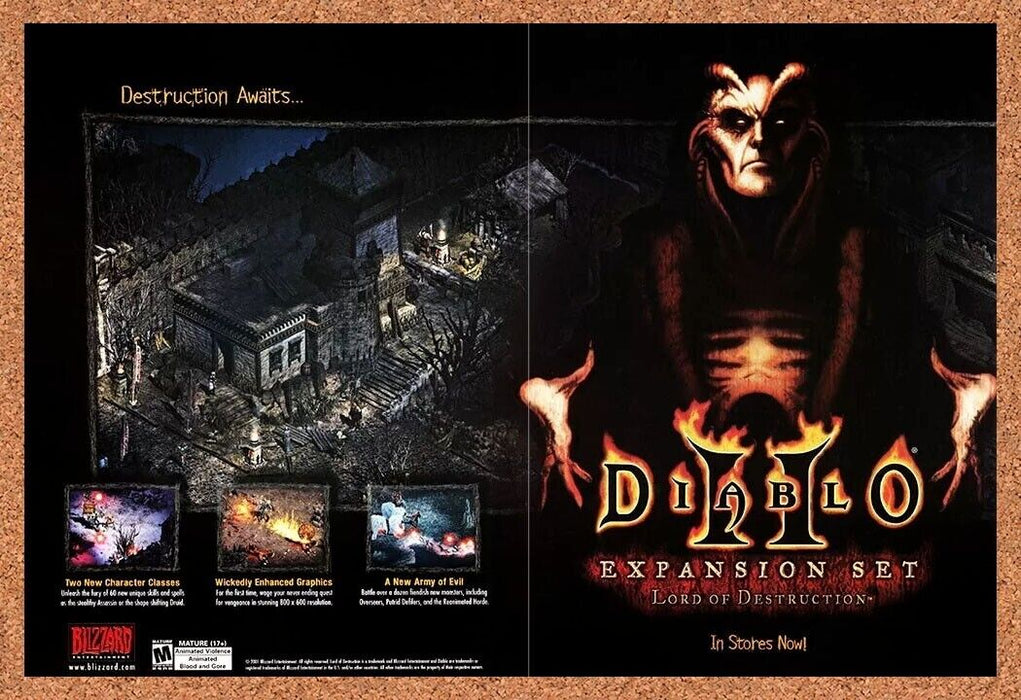 2003 Diablo II Lords Of Destruction PC Original Ad - for just $22.49! 