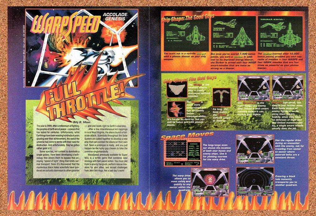 1993 Warp Speed Genesis Original Ad v2 - for just $21.49! 