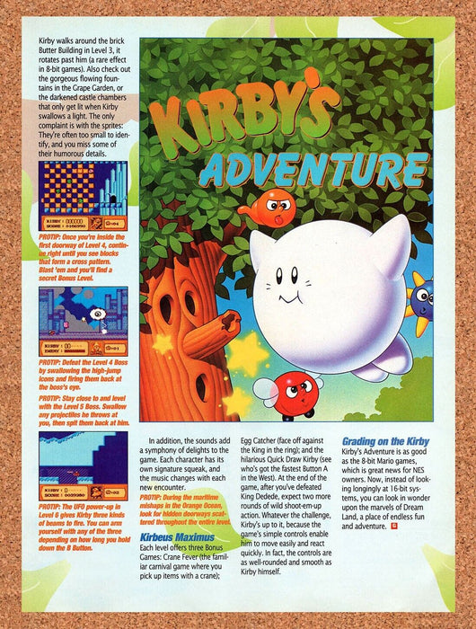 1993 Kirby's Adventure GBA Original Ad v1 - for just $17.99! 