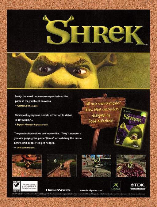 2001 Shrek Xbox Original Ad v1 - for just $17.99! 
