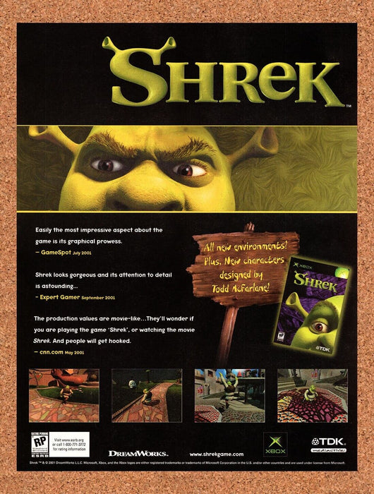 2001 Shrek Xbox Original Ad v1 - for just $17.99! 