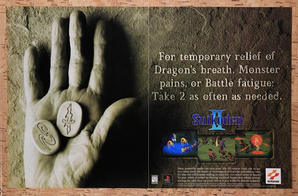 1999 Suikoden II PS1 Original Ad v1 - for just $21.49! 