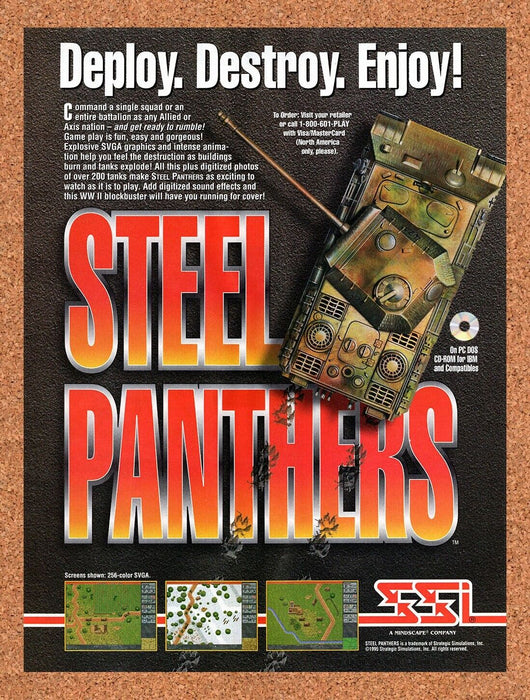 1995 Steel Panthers PC Original Ad - for just $17.99! 