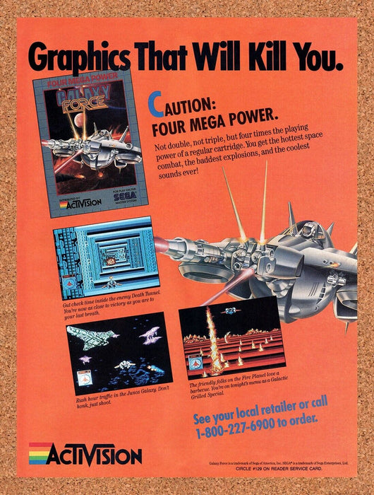 1989 Galaxy Force Genesis Original Ad v1 - for just $17.99! 