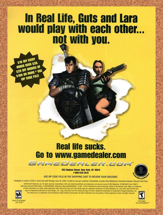 2002 Game Dealer Buy Trade Original Tomb Raider Ad - for just $17.99! 
