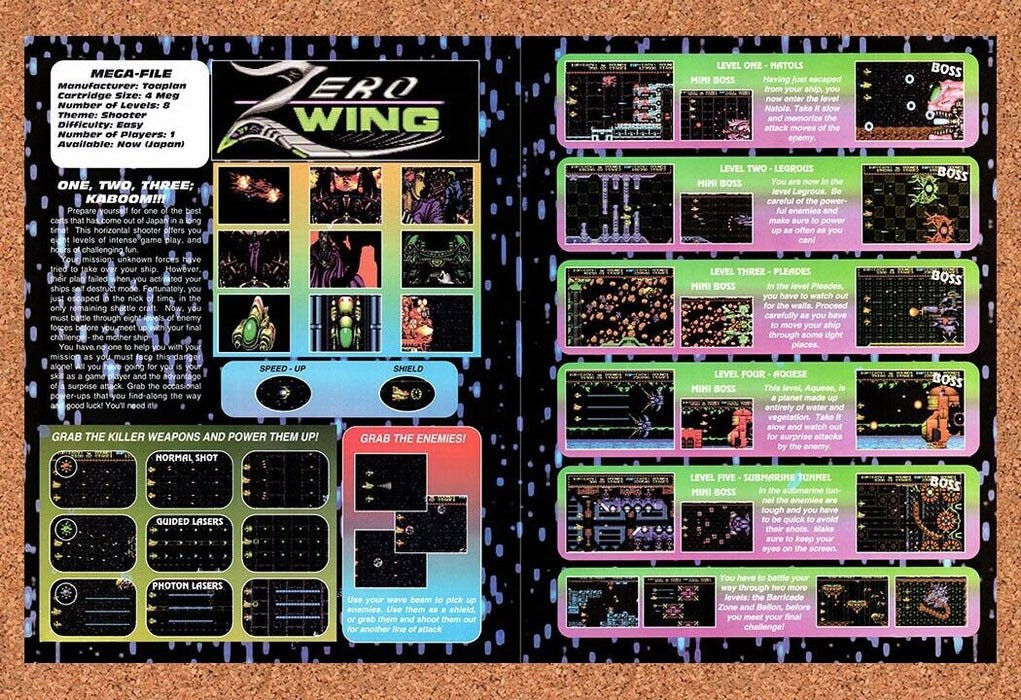 1991 Zero Wing Genesis Original Ad v1 - for just $21.49! 
