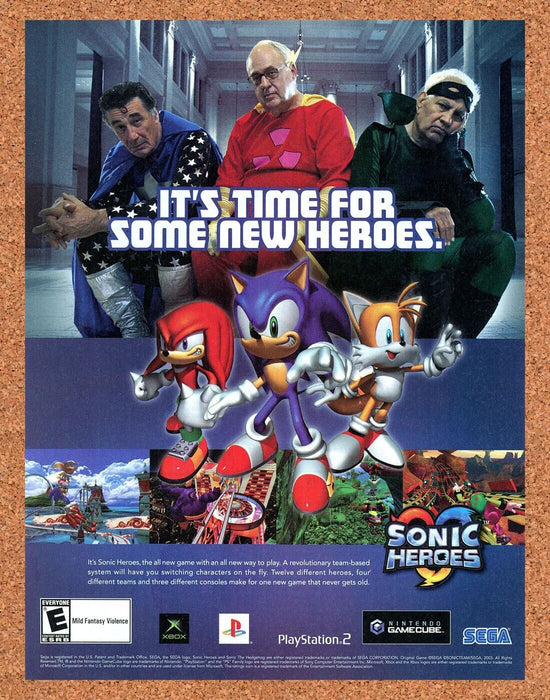 2004 Sonic Heroes GameCube Original Ad - for just $17.99! 