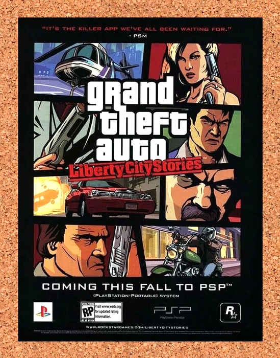 2006 Grand Theft Auto Liberty City Stories PSP Original Ad - for just $17.99! 