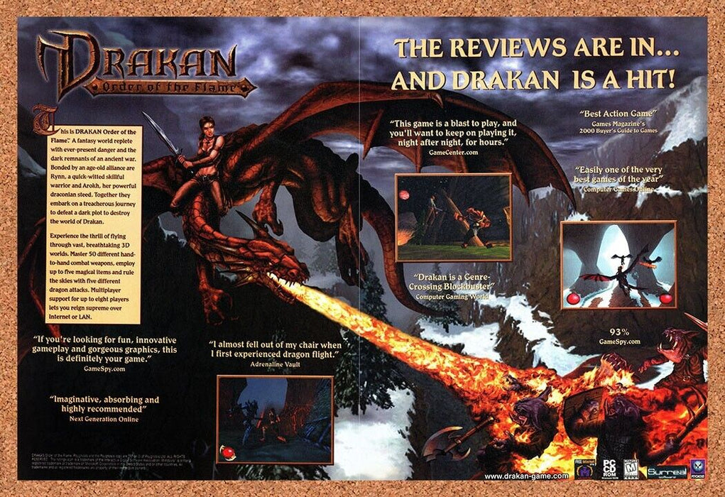 1999 Drakan Order Of The Flame PC Original Ad v1 - for just $21.49! 