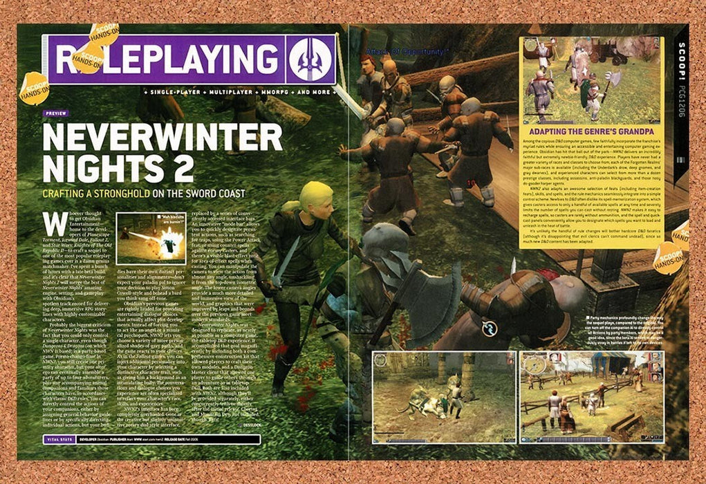 2006 Neverwinter Nights 2 PC Original Advertisement vr3 - for just $23.99! 