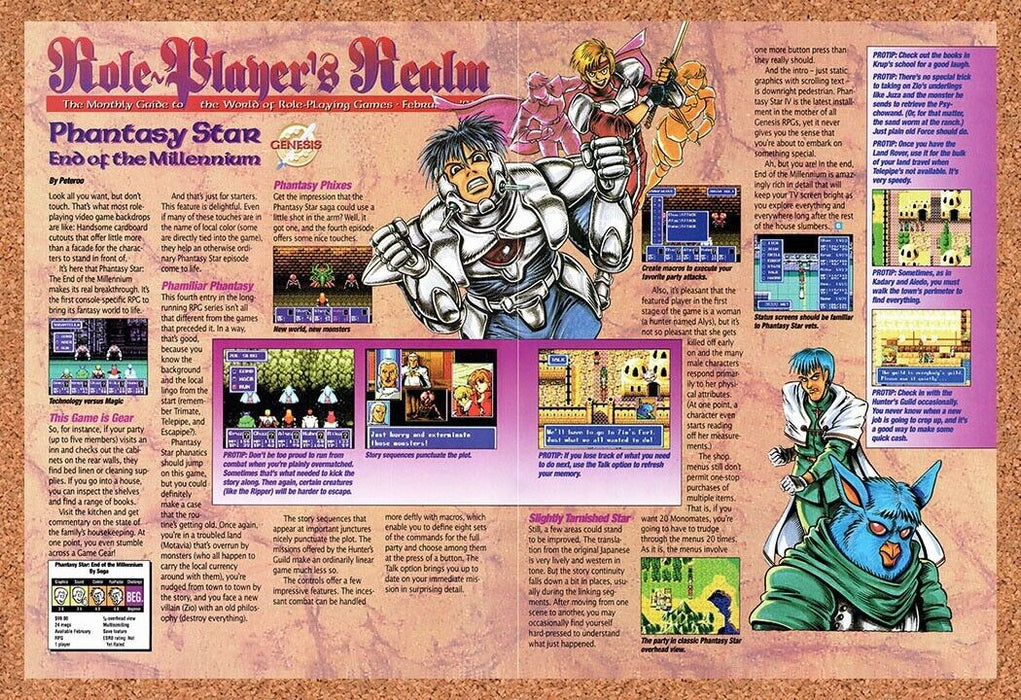 1995 Phantasy Star IV Genesis Original Ad v3 - for just $21.49! 