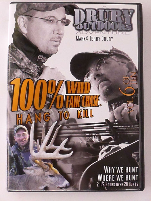 100% Wild Fair Chase Hang to Kill Vol 6 (DVD 16 hunts Drury Outdoors) - L04 - for just $1.99! 