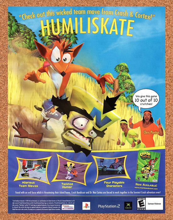 2004 Crash Bandicoot TwinSanity PS2 Original Ad v1 - for just $17.99! 