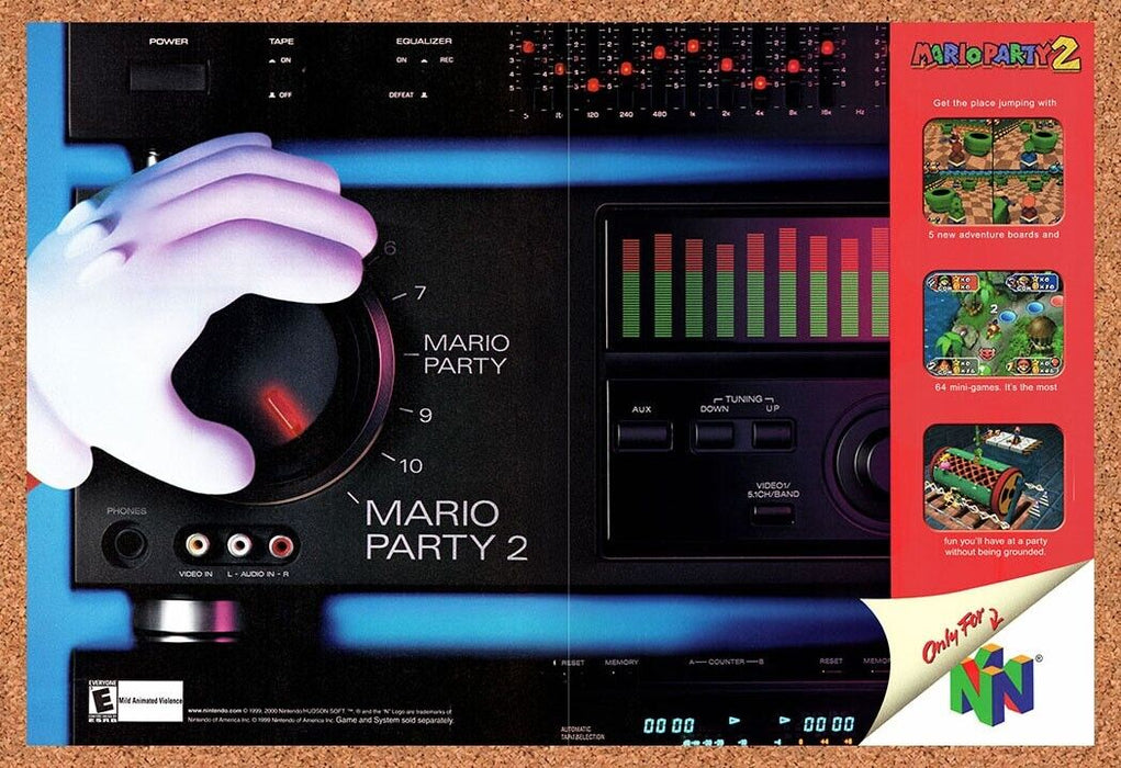 2000 Mario Party 2 N64 Original Ad - for just $24.49! 