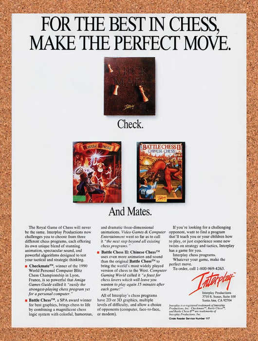 1991 Battle Chess MS-DOS Games Original Ad v1 - for just $17.99! 