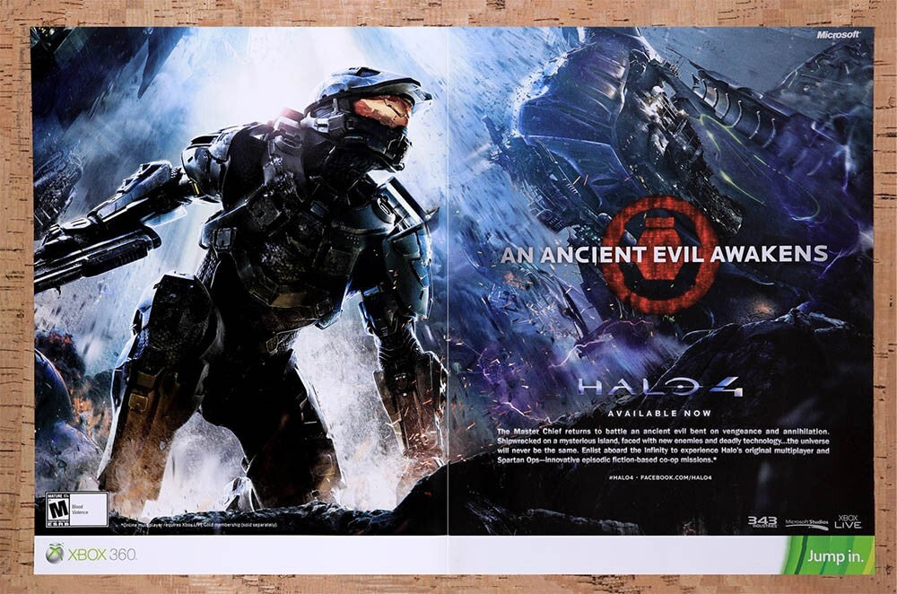 2013 Halo 4 Xbox 360 Original Ad v6 - for just $21.99! 