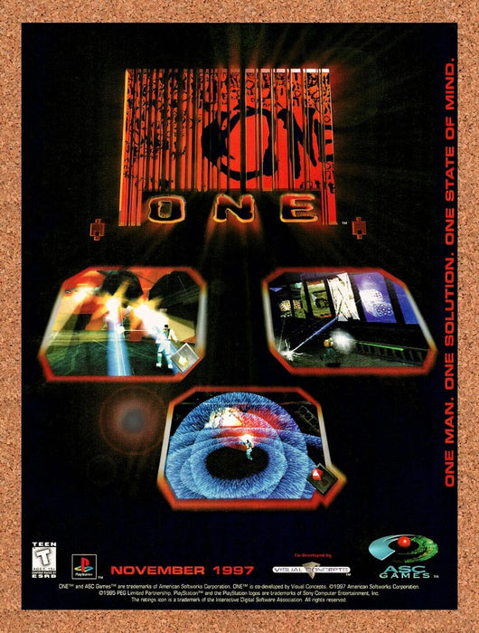 1998 One PS1 Original Ad v3 - for just $17.99! 