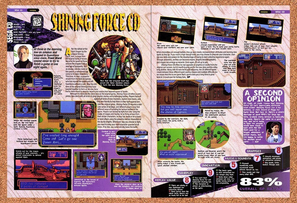 1995 Shining Force CD Review Original Ad v2 - for just $21.49! 