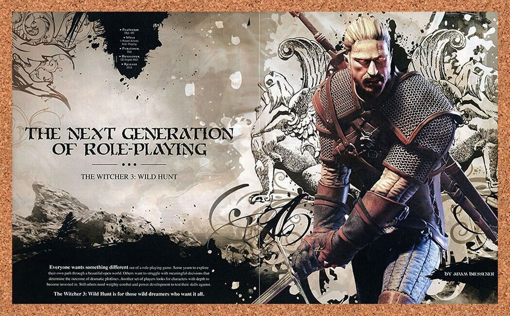 2015 The Witcher 3 Wild Hunt Xbox One Original Ad - for just $21.49! 