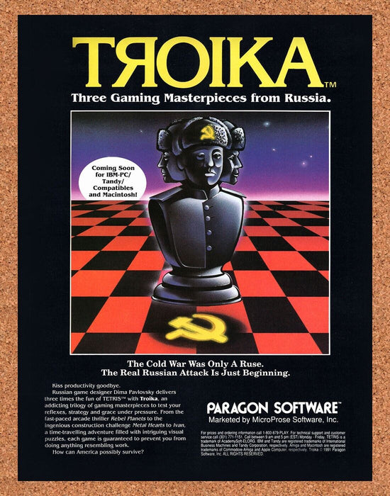 1991 Troika Russian PC Original Ad - for just $17.99! 