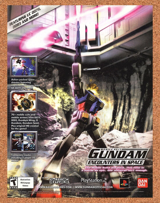 2005 Gundam Encounters in Space PS2 Original Ad - for just $17.99! 