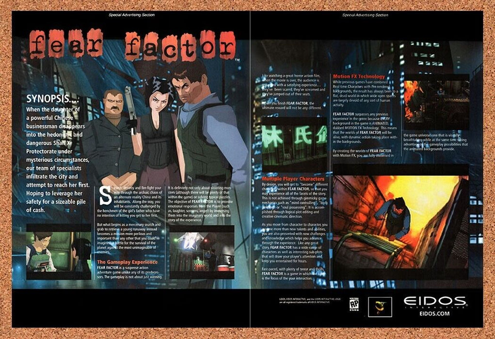 1999 Fear Effect PS1 Original Ad v2 - for just $21.49! 