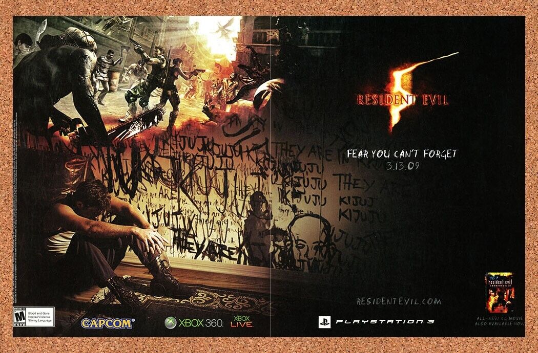 2009 Resident Evil 5 Xbox 360 Original Horror Ad vr1 - for just $21.49! 