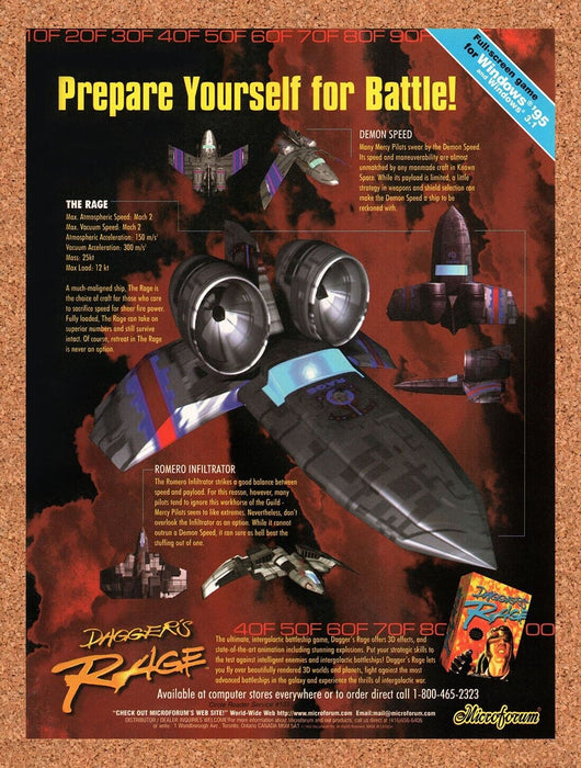 1995 Dagger's Rage PC Original Ad - for just $17.99! 