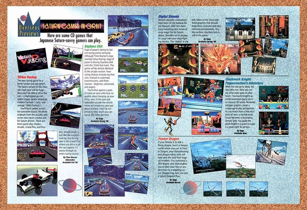 1995 Sega Saturn Console Japanese Release Original Ad v1 - for just $21.49! 