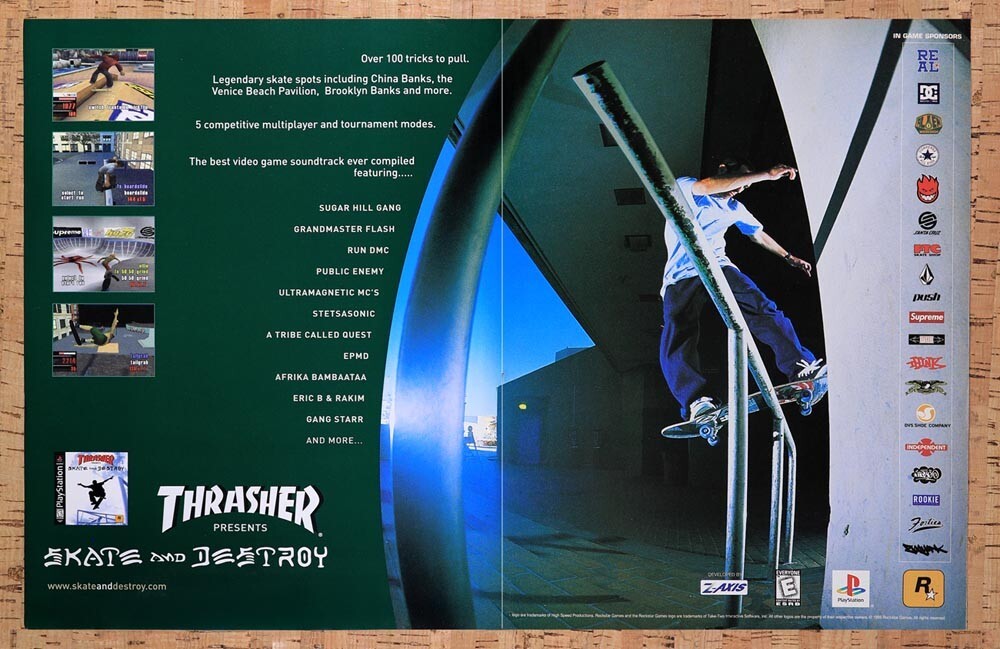 2000 Thrasher Skate And Destroy PS1 Original Ad v2 - for just $21.49! 