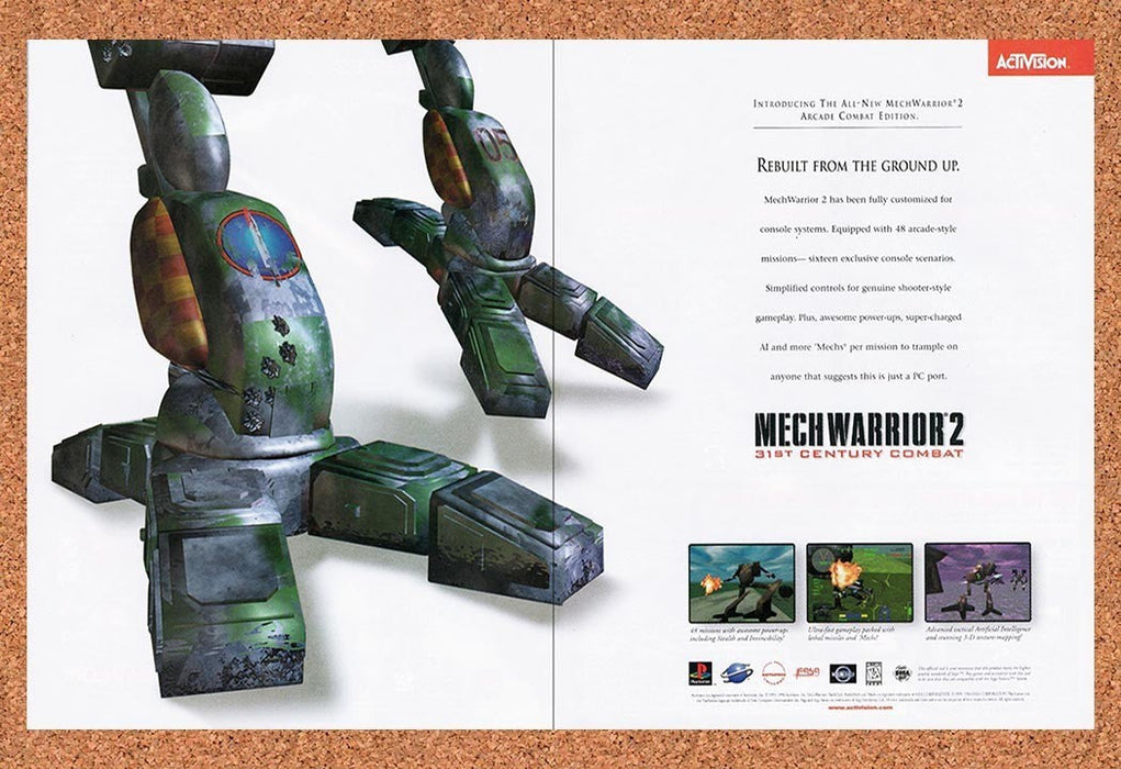 1997 MechWarrior 2 PS1 Original Advertisement v10 - for just $23.99! 