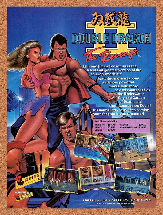1989 Double Dragon II The Revenge Amiga Original Ad - for just $18.49! 